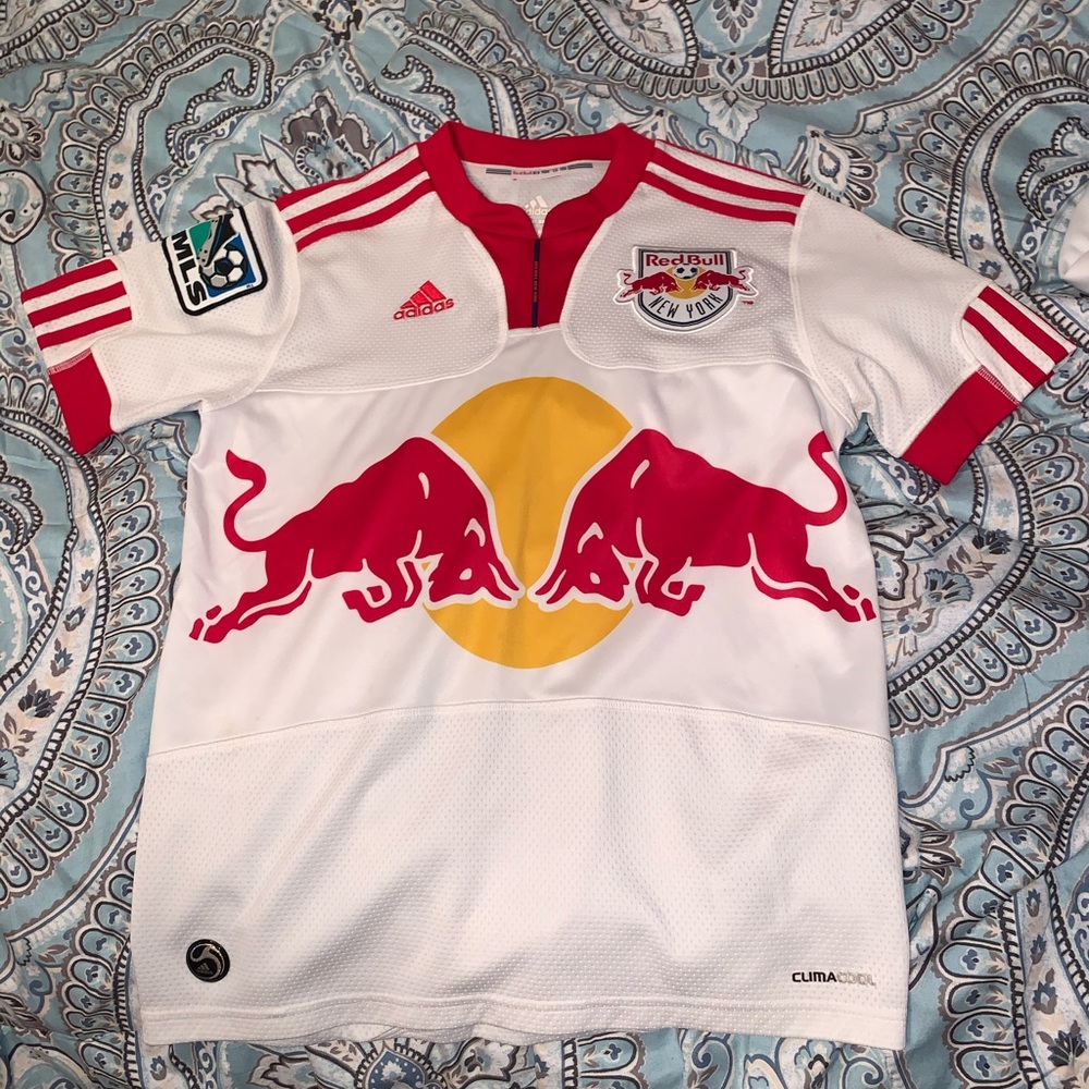 Red Bull’s white soccer jersey